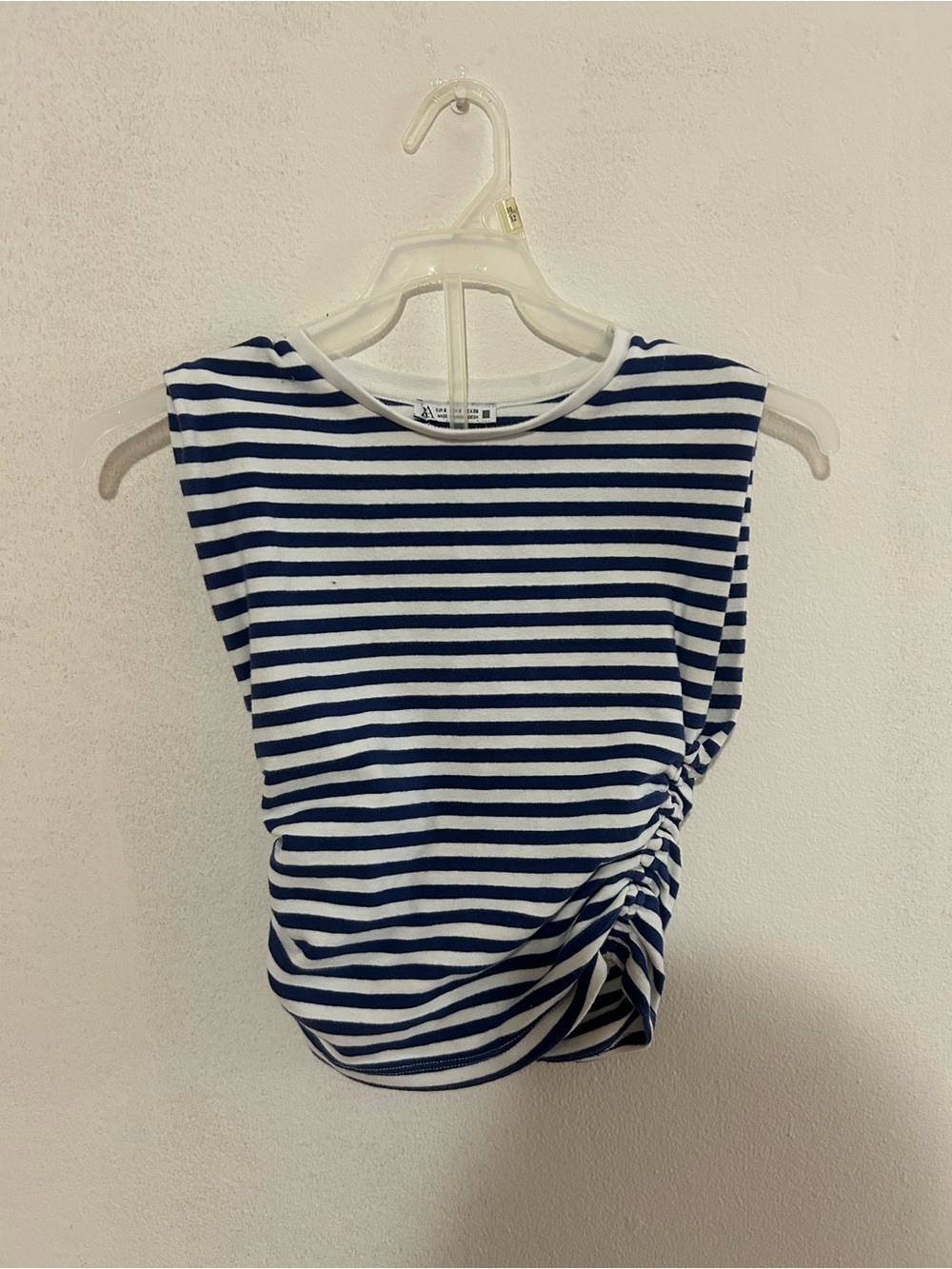 Zara Navy and White Striped Sleeveless Tank